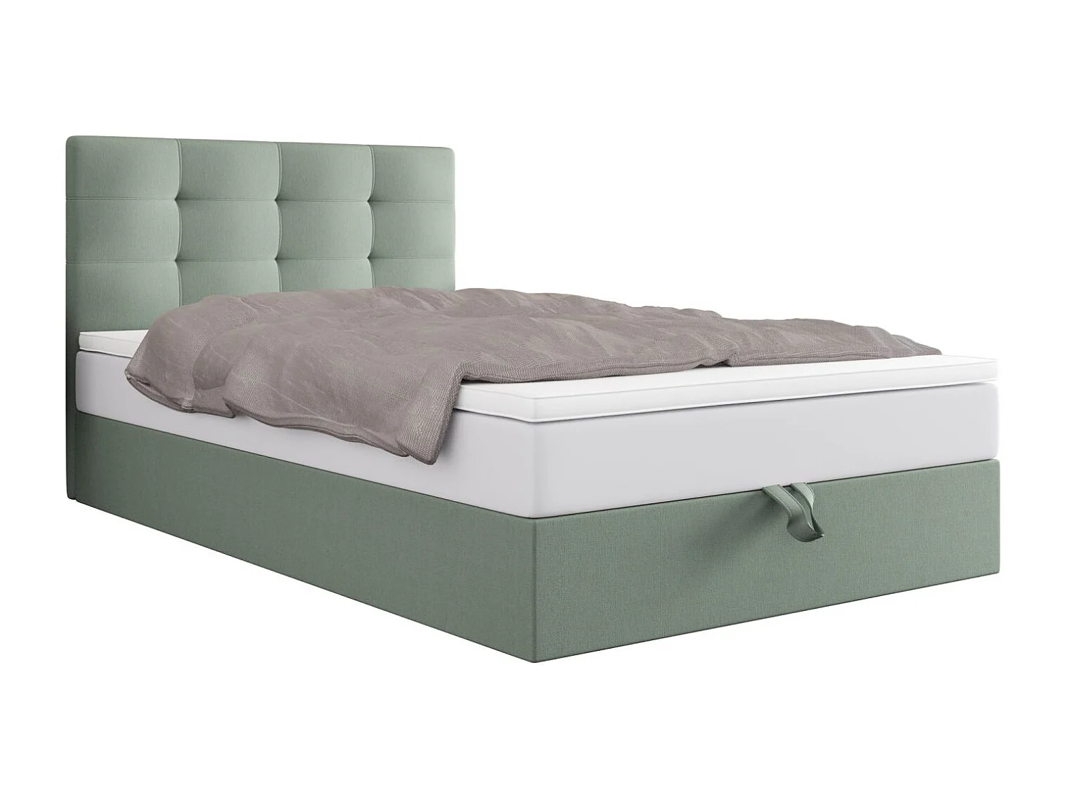 BEDANTE lit boxspring DUO 1 80x200 Cosmic 16 vert lit avec coffre lit double lit d’hôtel surmatelas matelas chambre espace de rangement