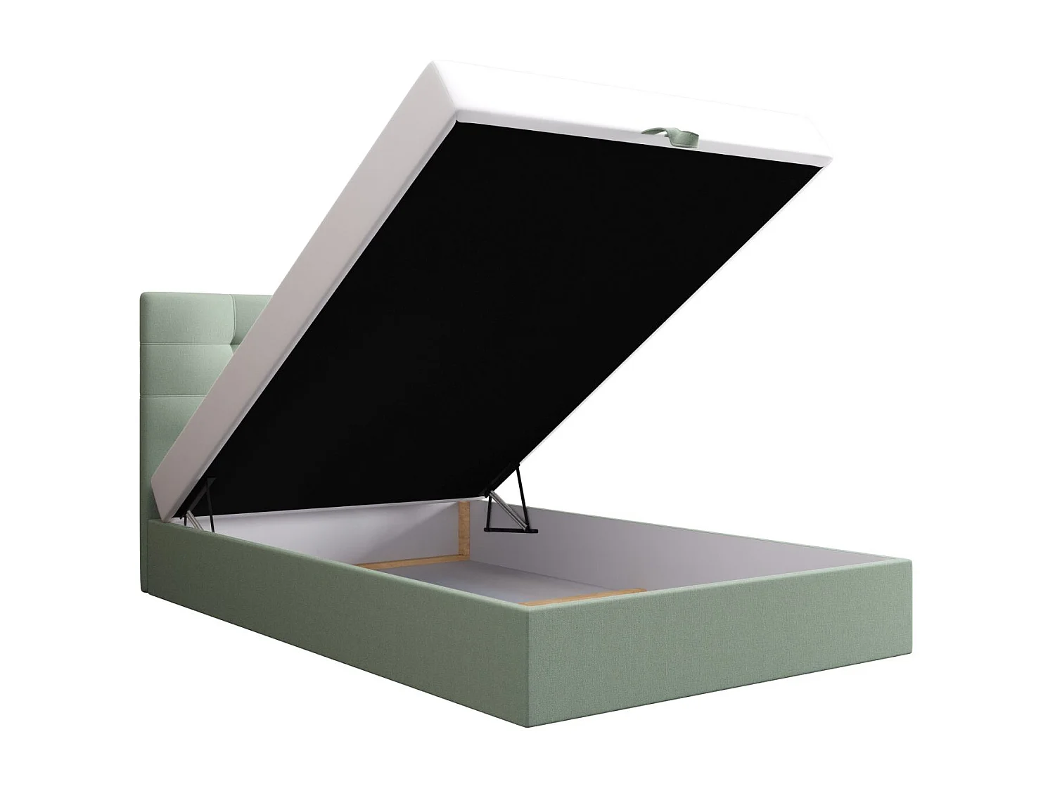 BEDANTE lit boxspring DUO 1 80x200 Cosmic 16 vert lit avec coffre lit double lit d’hôtel surmatelas matelas chambre espace de rangement