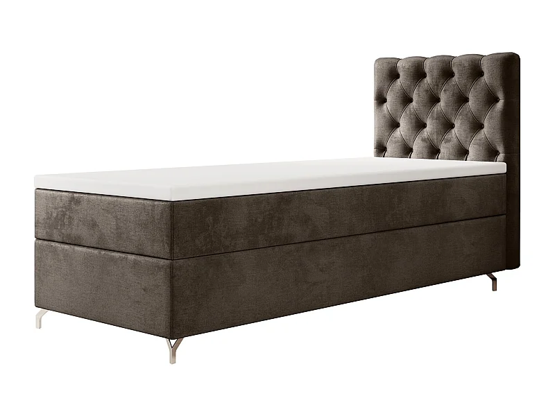 BOXBETT CHESTER 90x200 Monolith 15 avec matelas H3 et surmatelas lit avec coffre, lit simple, lit d'hôtel, chambre, avec rangement