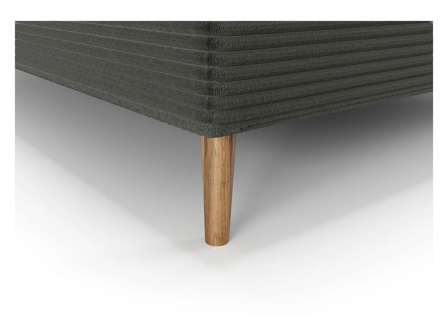 BEDANTE lit boxspring NARA 160x200 POSO 115 gris foncé lit coffre de lit lit double lit d'hôtel surmatelas matelas chambre à coucher rangement