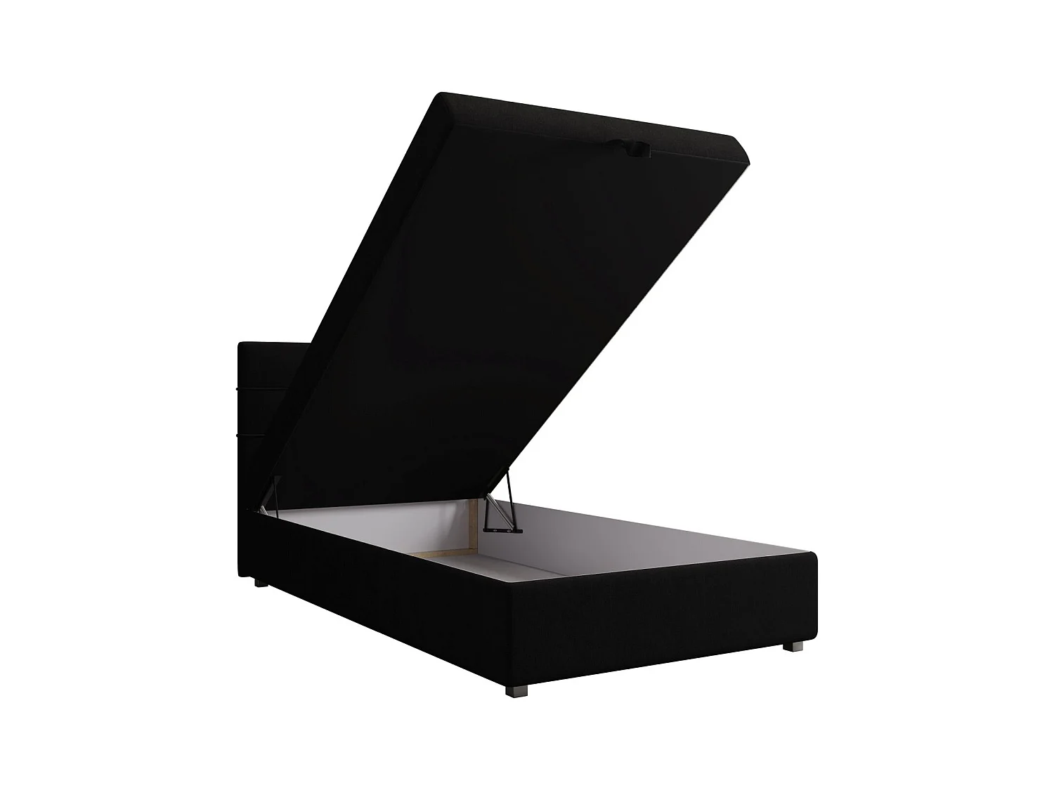 BEDANTE Lit boxspring FADO 1 80x200 Cosmic 100 Noir Lit Coffre Lit simple Lit d’hôtel