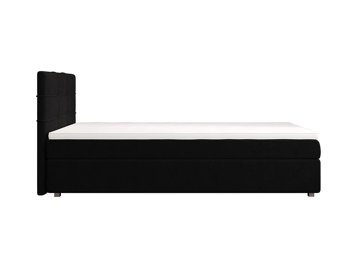 BEDANTE Lit boxspring FADO 1 80x200 Cosmic 100 Noir Lit Coffre Lit simple Lit d’hôtel