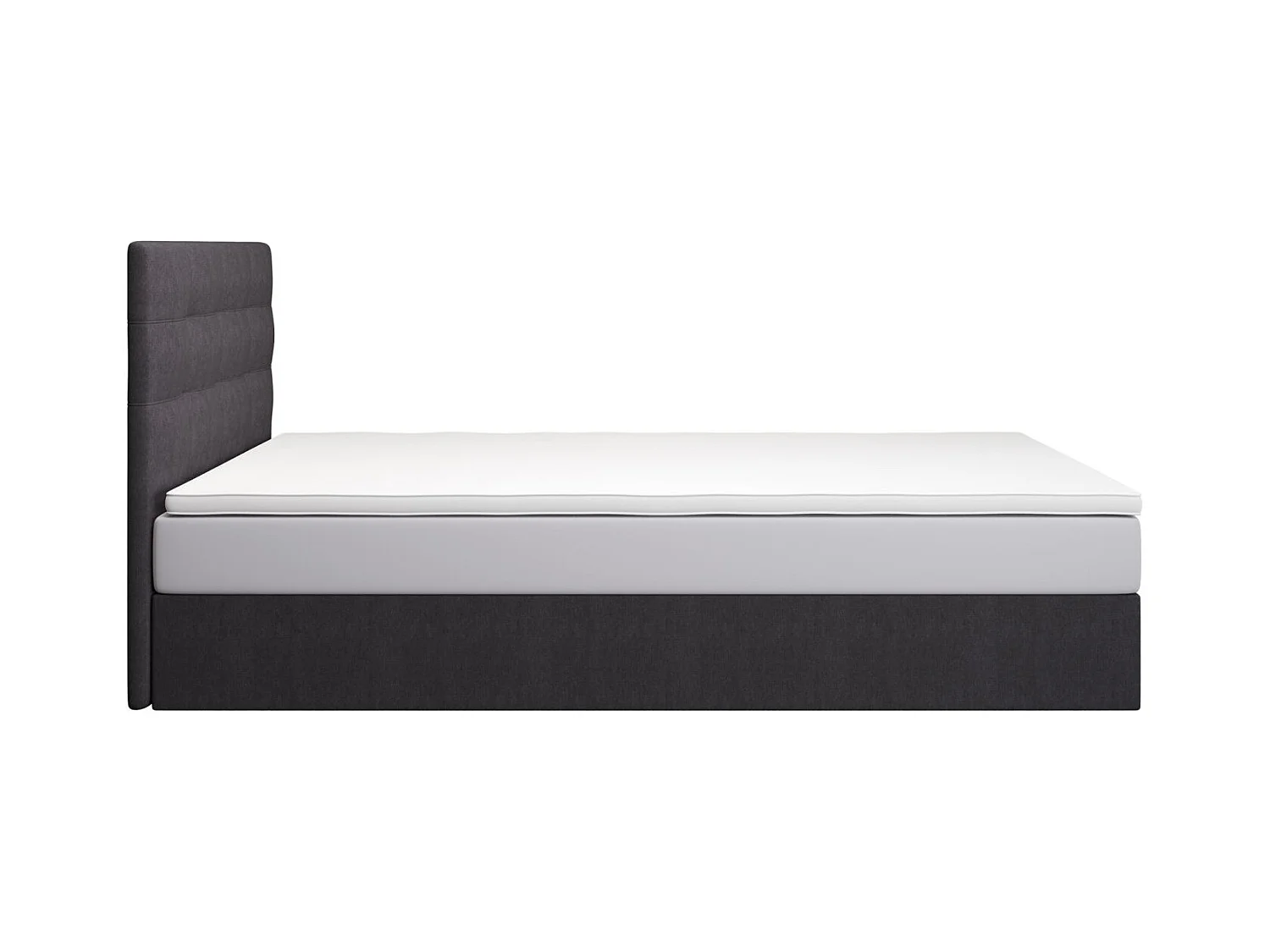 BEDANTE lit boxspring DUO 1 80x200 Cosmic 97 gris lit avec coffre lit double lit d’hôtel surmatelas matelas chambre espace de rangement