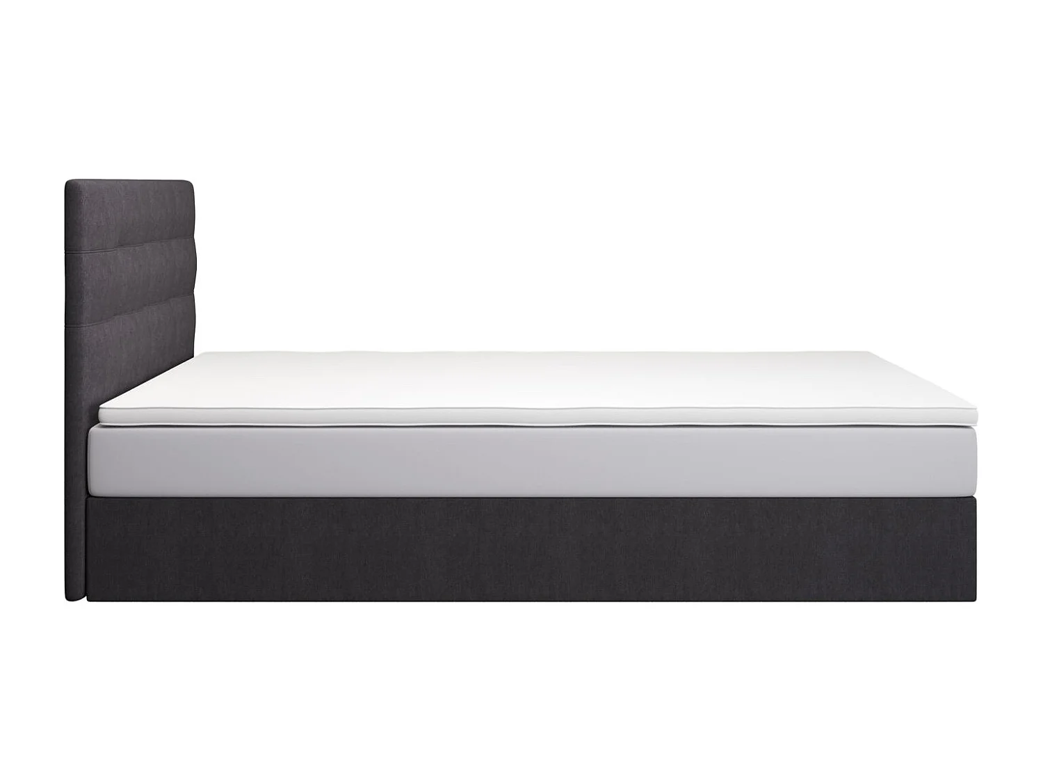 BEDANTE lit boxspring DUO 1 80x200 Cosmic 97 gris lit avec coffre lit double lit d’hôtel surmatelas matelas chambre espace de rangement