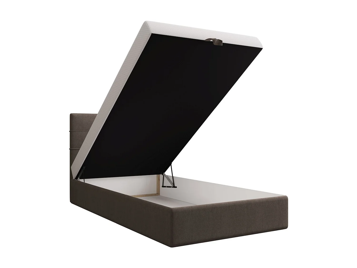 BEDANTE lit boxspring DUO 2 80x200 Cosmic 03 marron lit avec coffre lit double lit d’hôtel surmatelas matelas chambre espace de rangement