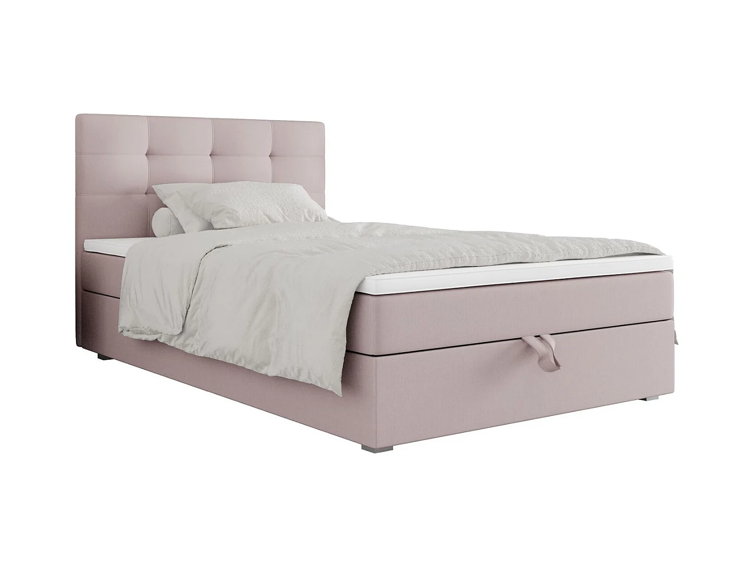 BEDANTE Lit boxspring FADO 2 80x200 Cosmic 14 Rose Lit Coffre Lit simple Lit d’hôtel