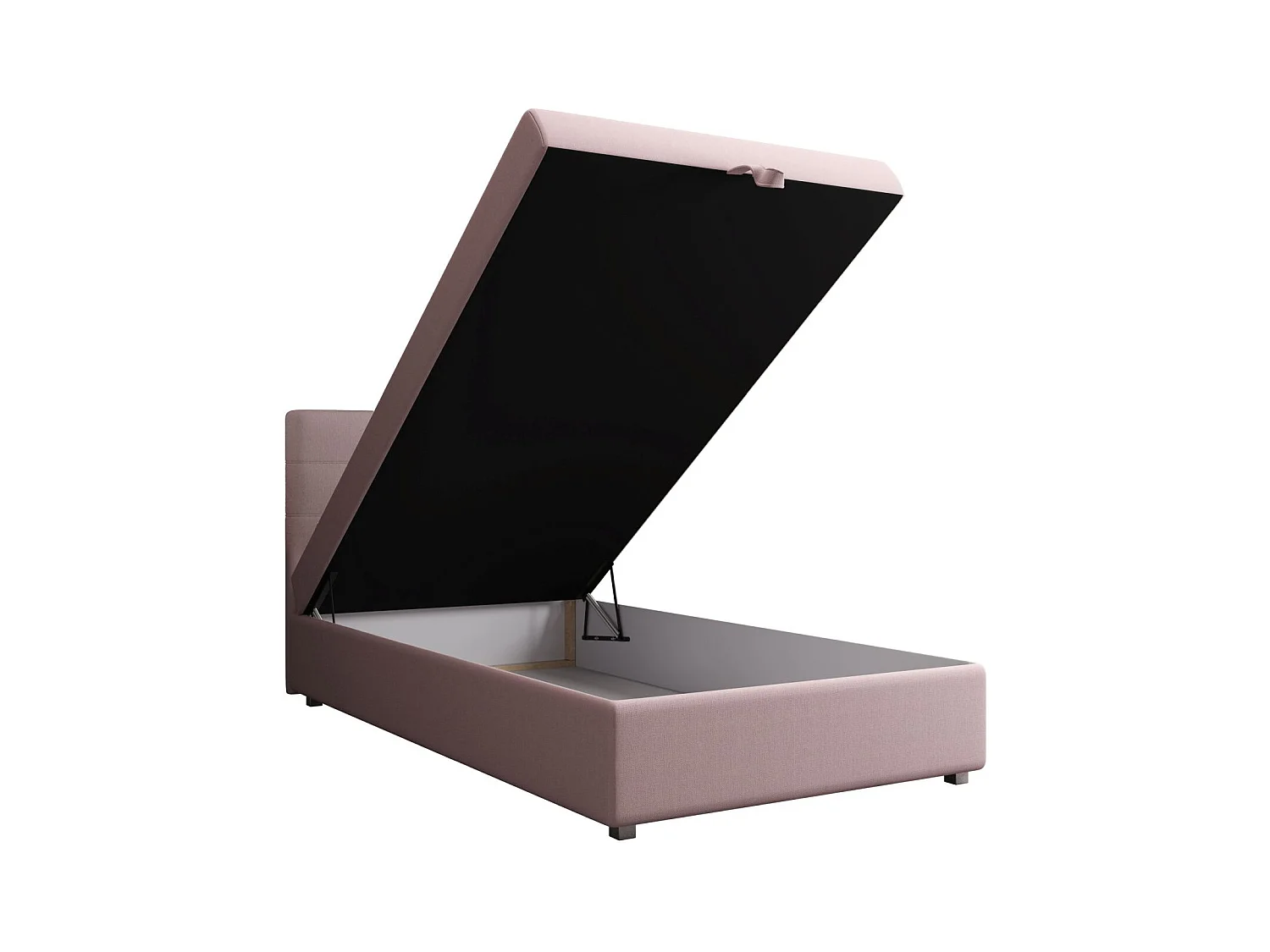 BEDANTE Lit boxspring FADO 2 80x200 Cosmic 14 Rose Lit Coffre Lit simple Lit d’hôtel