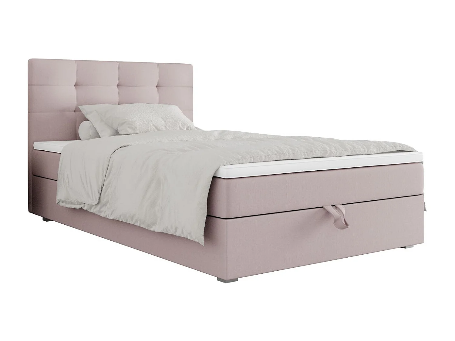 BEDANTE Lit boxspring FADO 2 80x200 Cosmic 14 Rose Lit Coffre Lit simple Lit d’hôtel