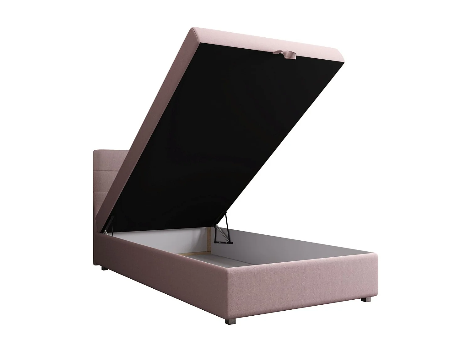 BEDANTE Lit boxspring FADO 2 80x200 Cosmic 14 Rose Lit Coffre Lit simple Lit d’hôtel