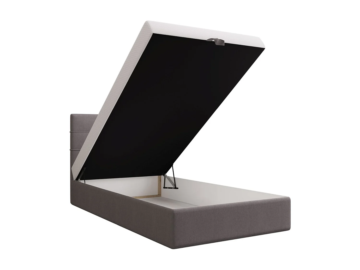 BEDANTE lit boxspring DUO 2 80x200 Cosmic 160 gris clair lit avec coffre lit double lit d’hôtel surmatelas matelas chambre espace de rangement