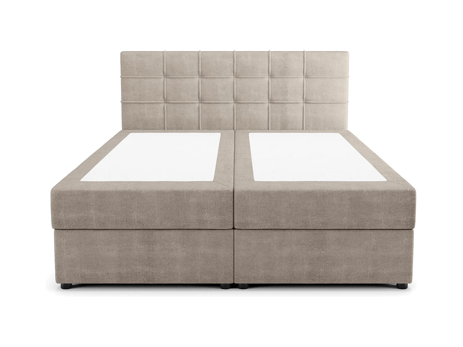 BEDANTE Lit boxspring KIDA 140x200 Curio 11 Beige Lit Litkasten Lit double Lit d'hôtel Chambre à coucher Espace de rangement