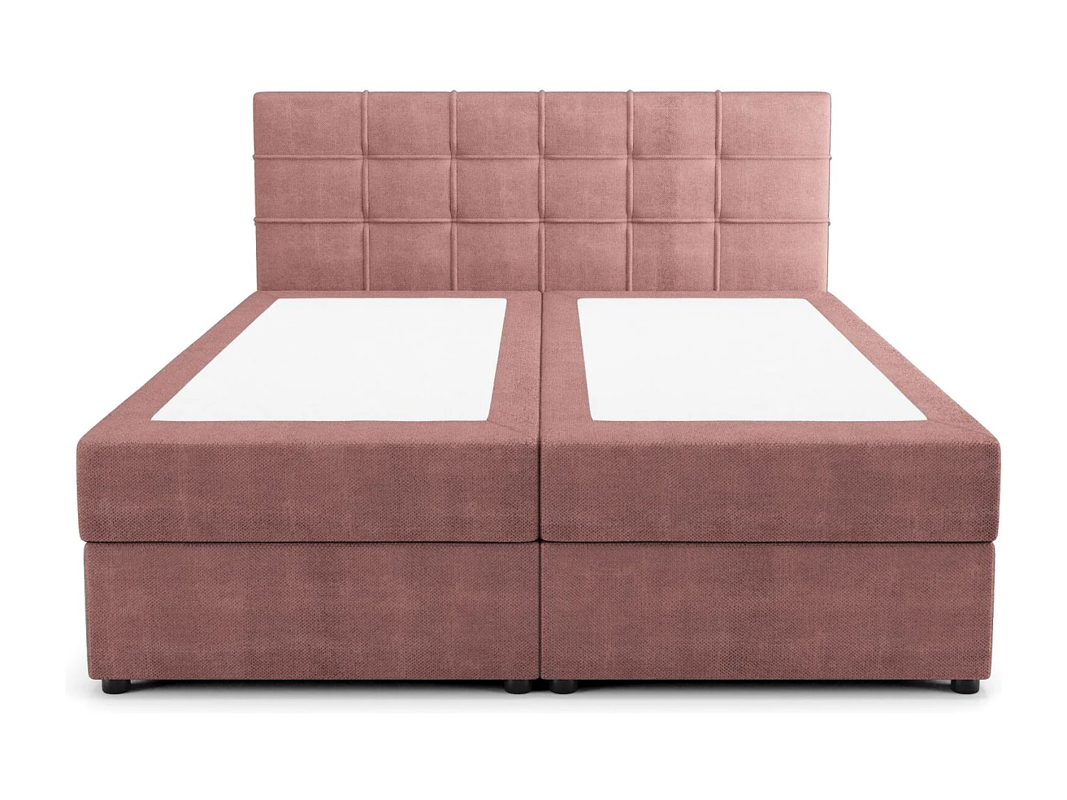 BEDANTE Lit boxspring KIDA 200x200 Curio 63 Rose Lit Litkasten Lit double Lit d'hôtel Chambre à coucher Espace de rangement