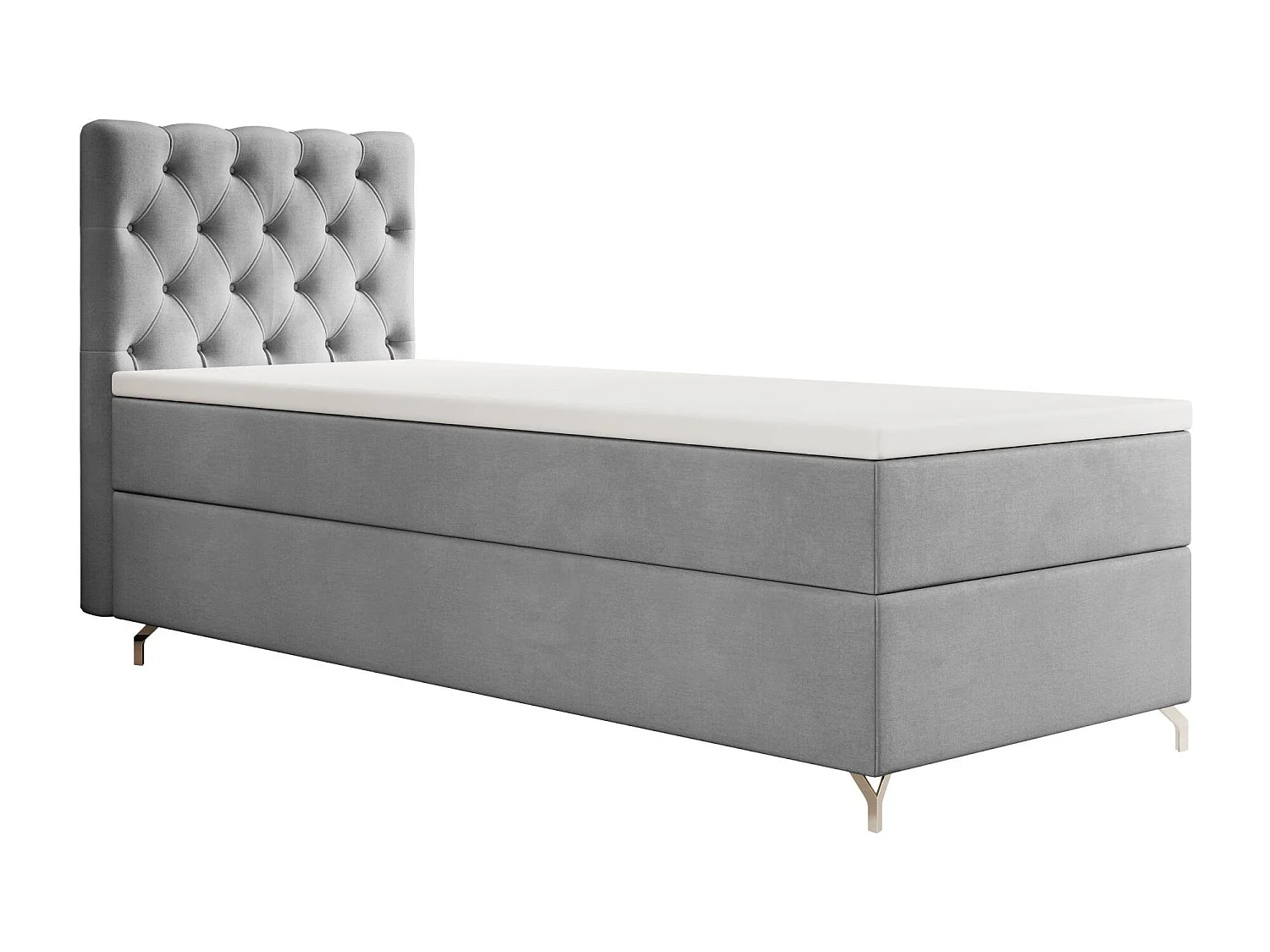 BOXBETT CHESTER 80x200 Monolith 84 avec matelas H3 et surmatelas lit avec coffre, lit simple, lit d'hôtel, chambre, avec rangement