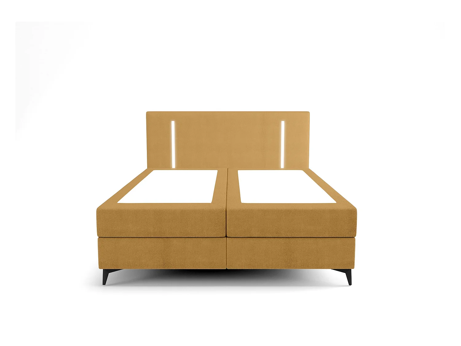 BEDANTE lit boxspring ONO 160x200 CURIO 48 orange lit coffre de lit lit double lit d'hôtel surmatelas matelas chambre à coucher rangement