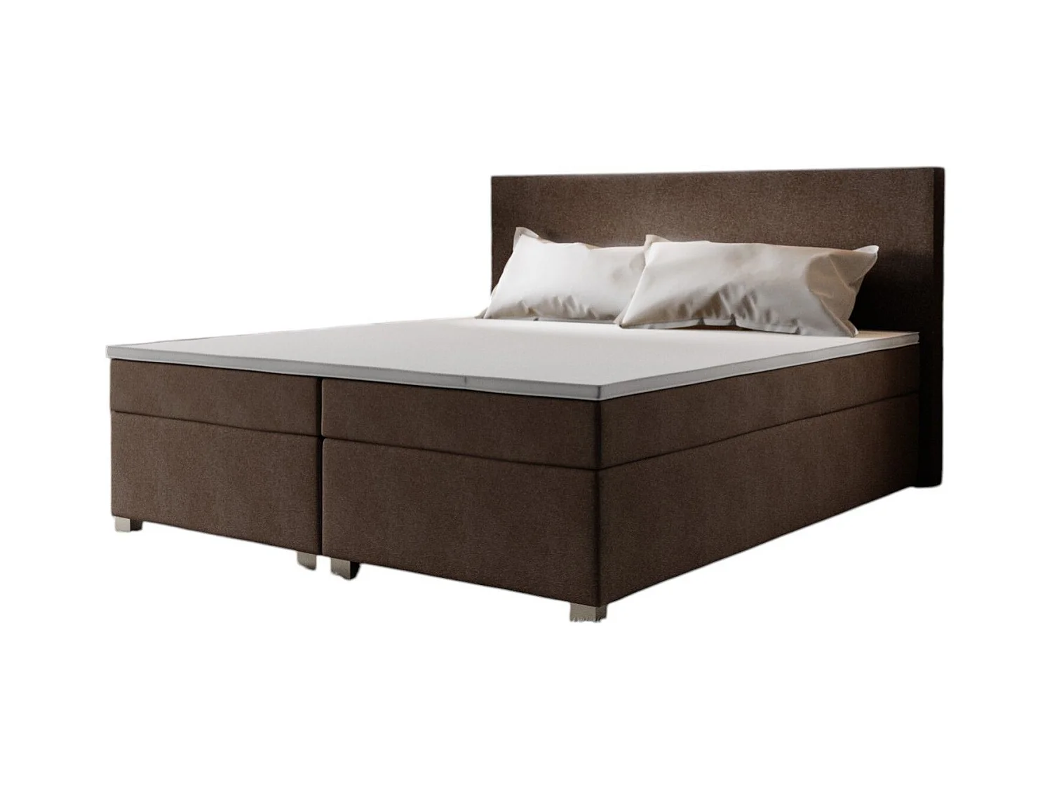 BEDANTE lit boxspring SIMPLE 140x200 COSMIC 800 brun foncé lit coffre de lit lit double lit d'hôtel surmatelas matelas chambre à coucher rangement