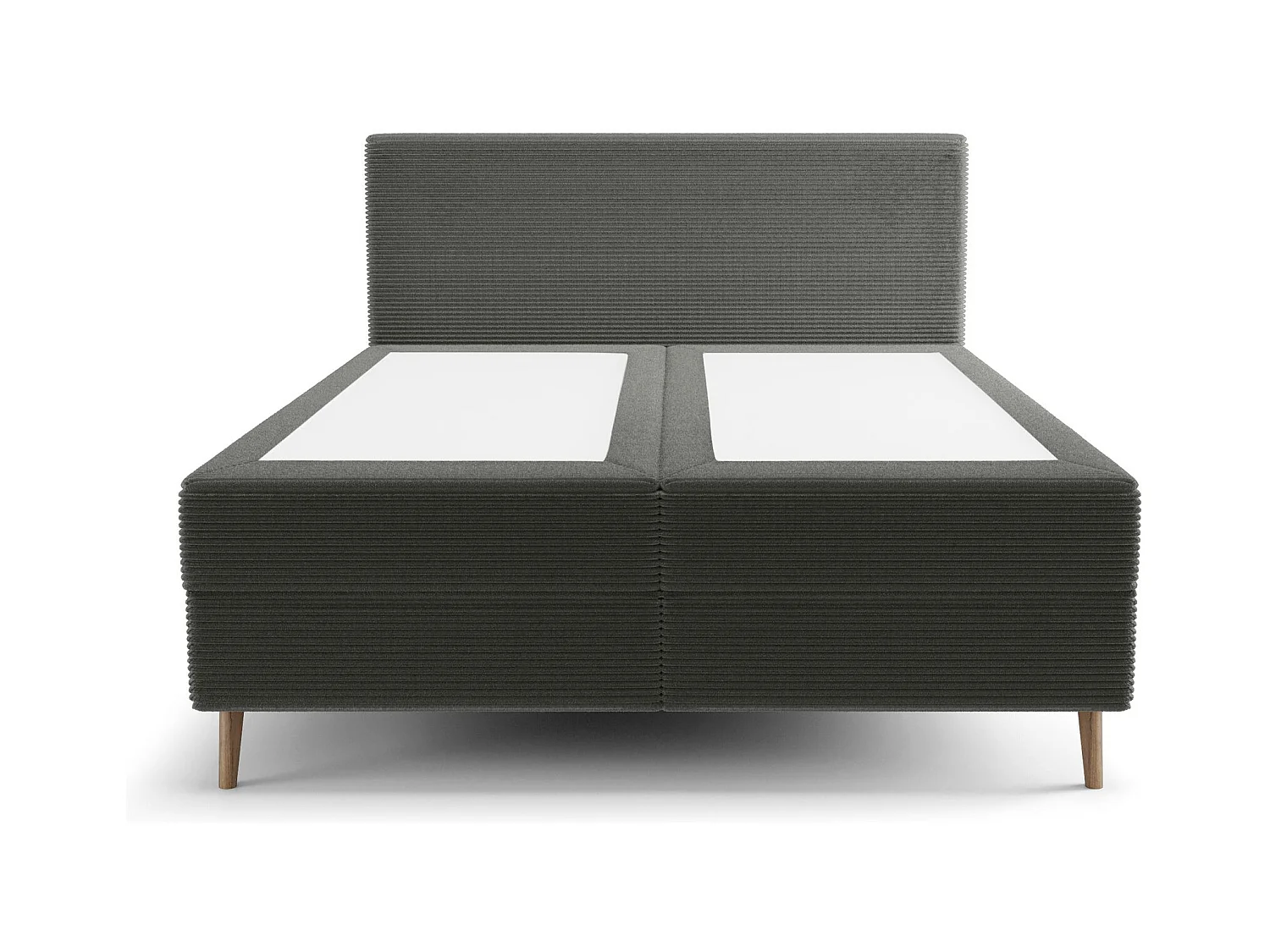 BEDANTE lit boxspring NARA 140x200 POSO 115 gris foncé lit coffre de lit lit double lit d'hôtel surmatelas matelas chambre à coucher rangement