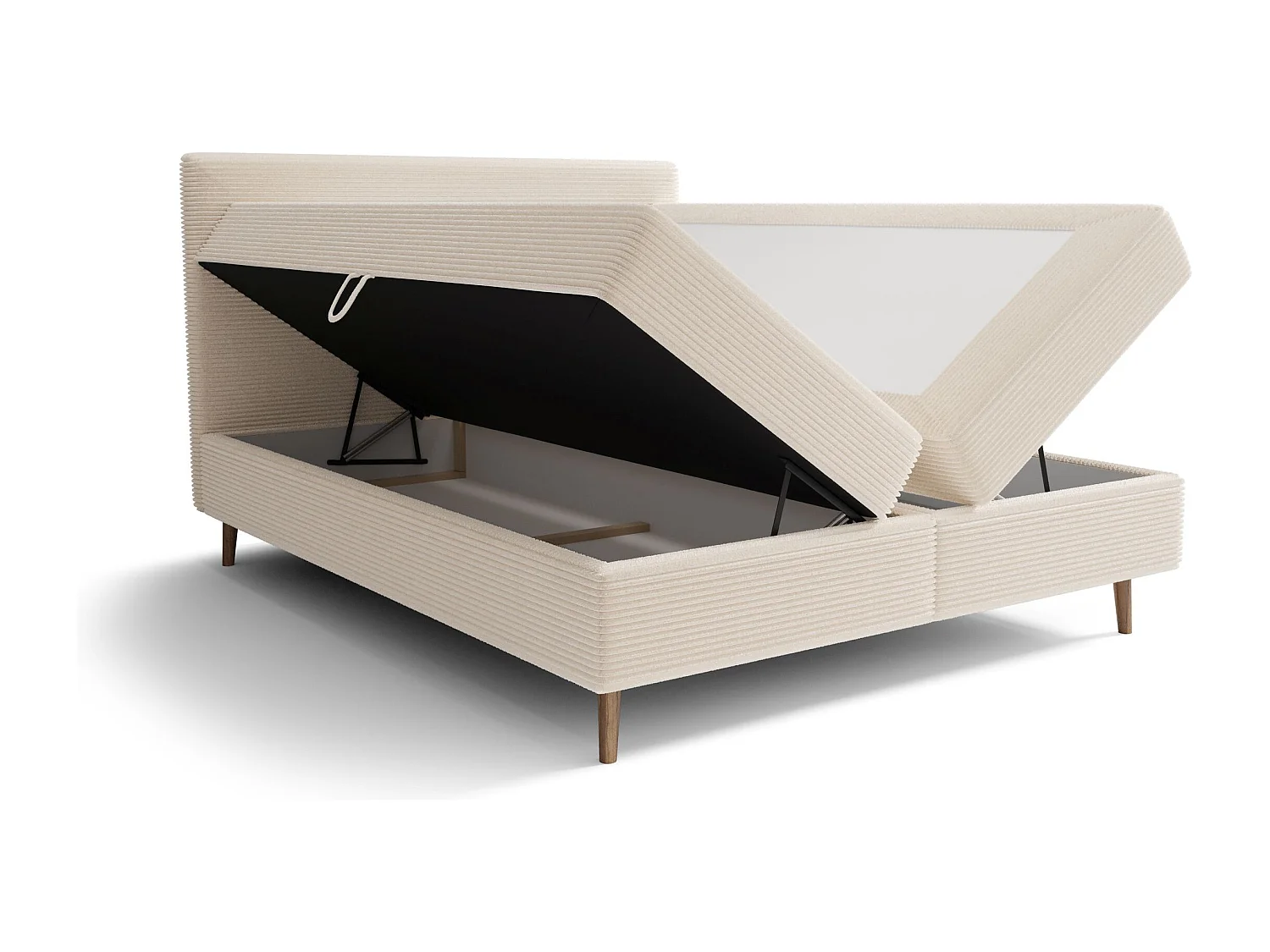 BEDANTE Boxspringbett NARA 180x200 POSO 014 Dunkelgrün Bett Bettkasten Ehebett Hotelbett Topper Matratze Schlafzimmer Stauraum