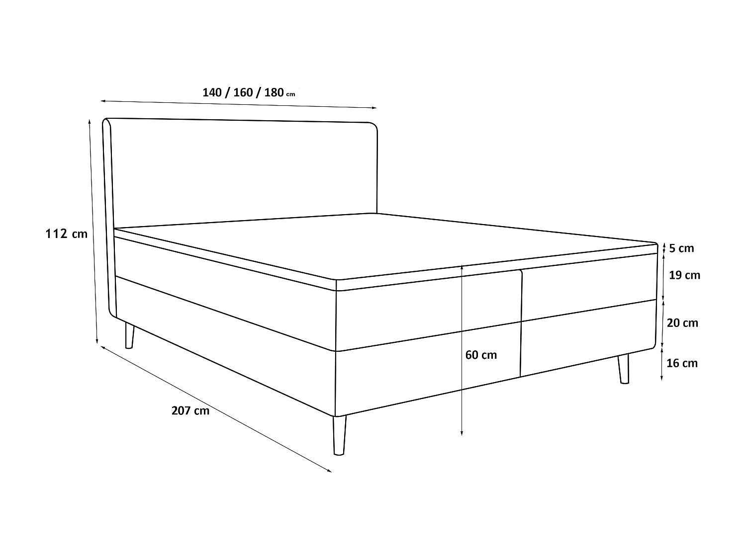 BEDANTE Boxspringbett NARA 180x200 POSO 014 Dunkelgrün Bett Bettkasten Ehebett Hotelbett Topper Matratze Schlafzimmer Stauraum