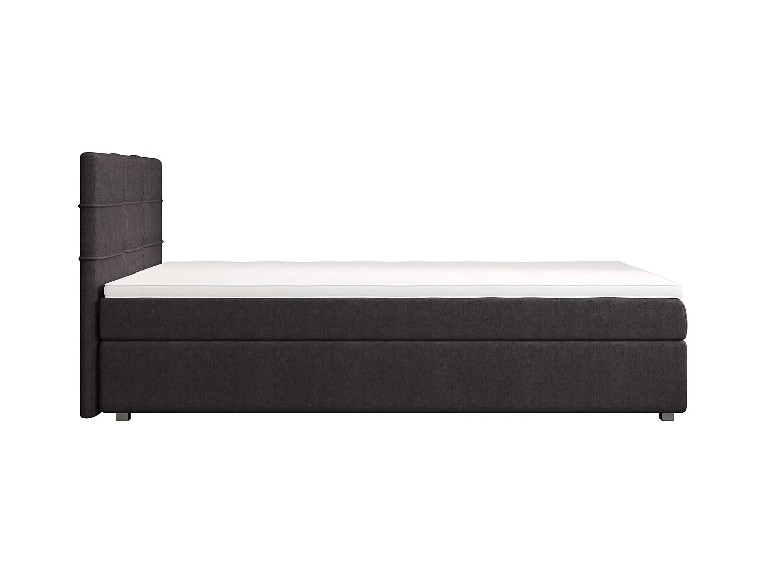 BEDANTE Lit boxspring FADO 1 80x200 Cosmic 97 Gris Lit Coffre Lit simple Lit d’hôtel