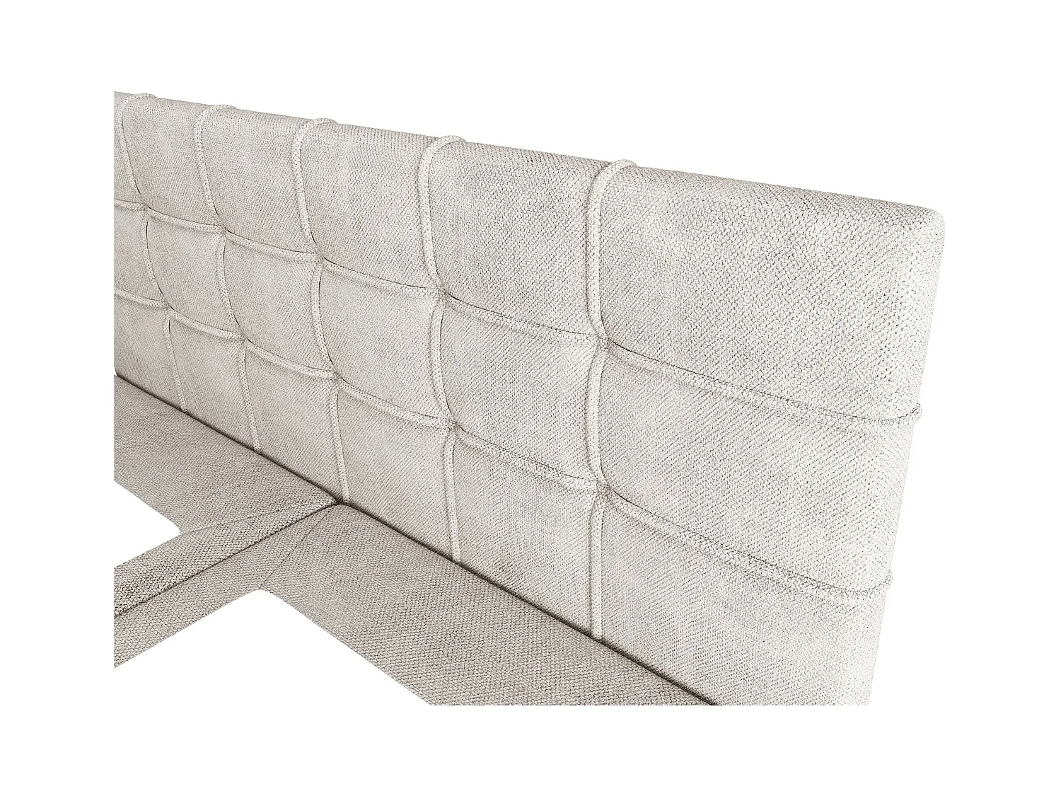 BEDANTE Lit boxspring KIDA 200x200 Curio 02 Crème Lit Litkasten Lit double Lit d'hôtel Chambre à coucher Espace de rangement