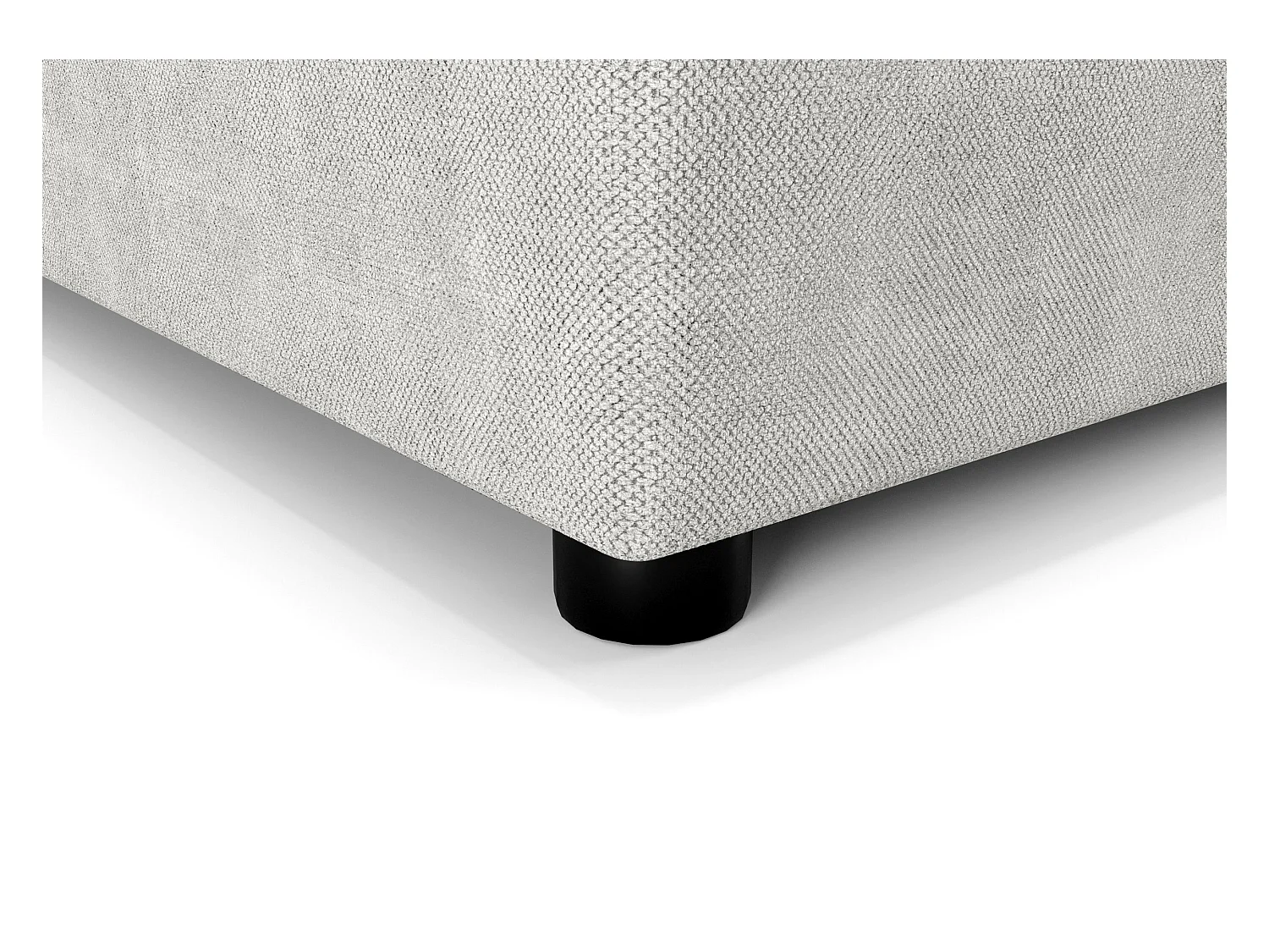 BEDANTE Lit boxspring KIDA 140x200 Curio 80 Gris clair Lit Litkasten Lit double Lit d'hôtel Chambre à coucher Espace de rangement