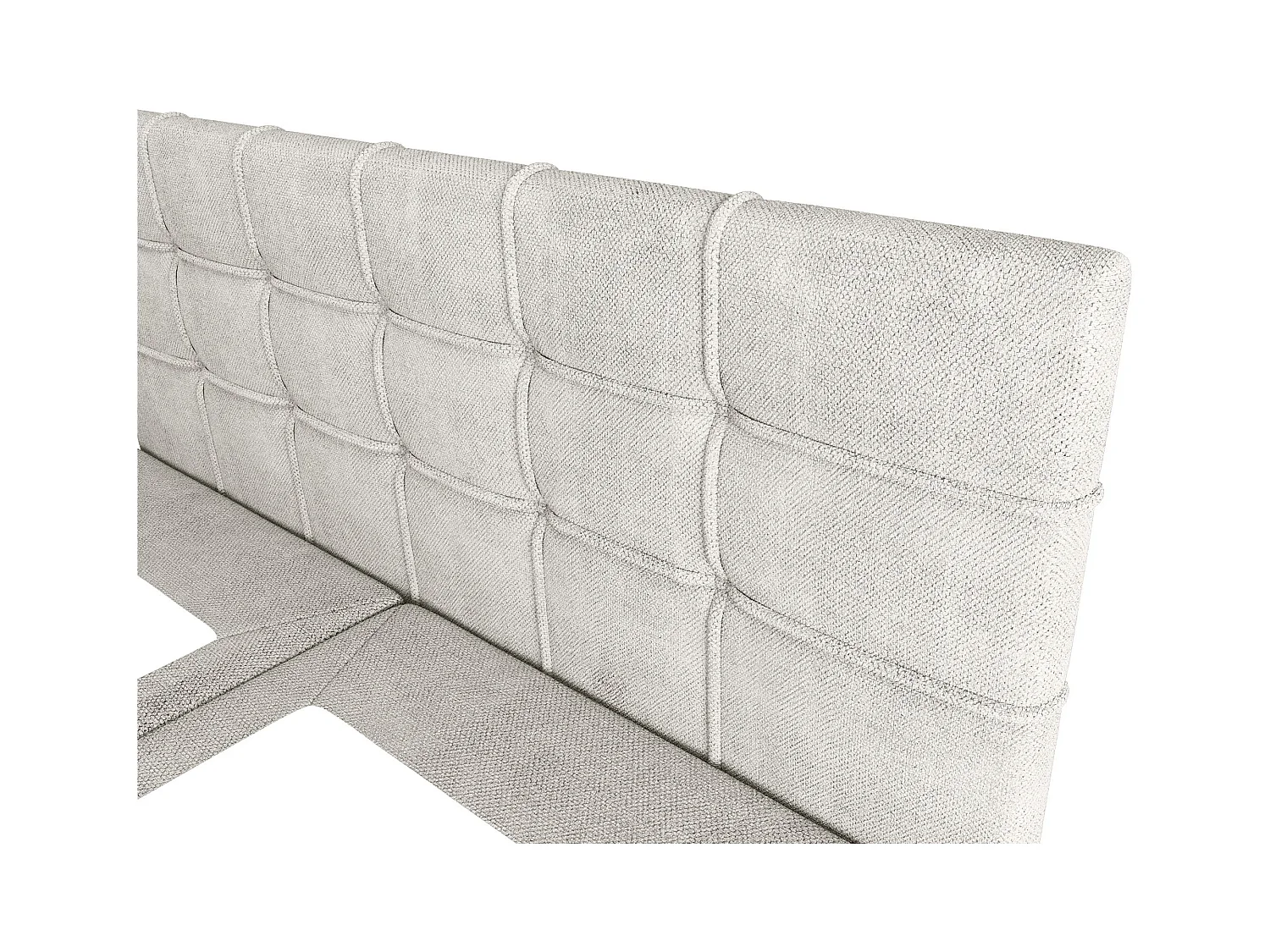 BEDANTE Lit boxspring KIDA 180x200 Curio 80 Gris clair Lit Litkasten Lit double Lit d'hôtel Chambre à coucher Espace de rangement