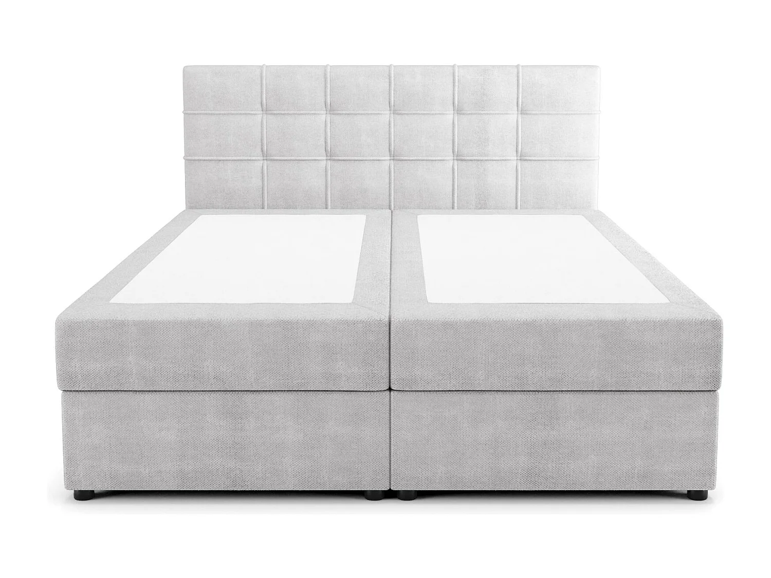 BEDANTE Boxspringbett KIDA 180x200 Curio 80 Hellgrau Bett Bettkasten Ehebett Hotelbett Schlafzimmer Topper Matratze Stauraum