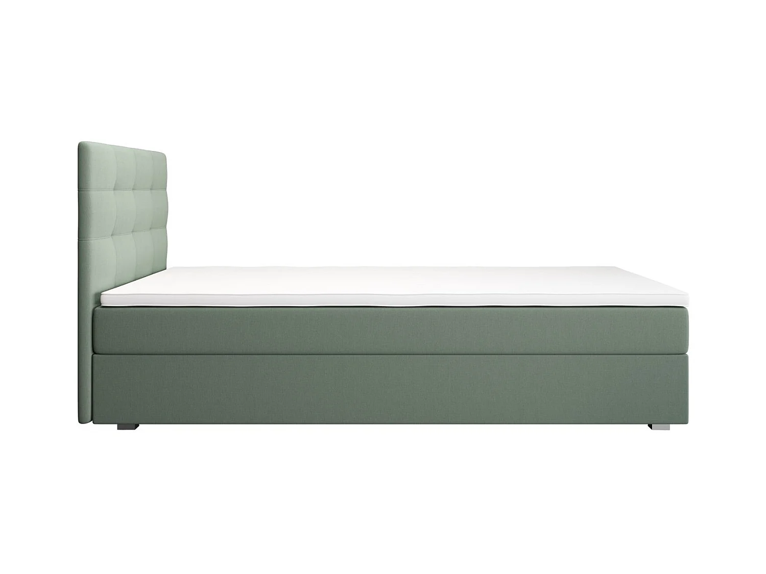 BEDANTE Lit boxspring FADO 2 80x200 Cosmic 16 Vert clair Lit Coffre Lit simple Lit d’hôtel