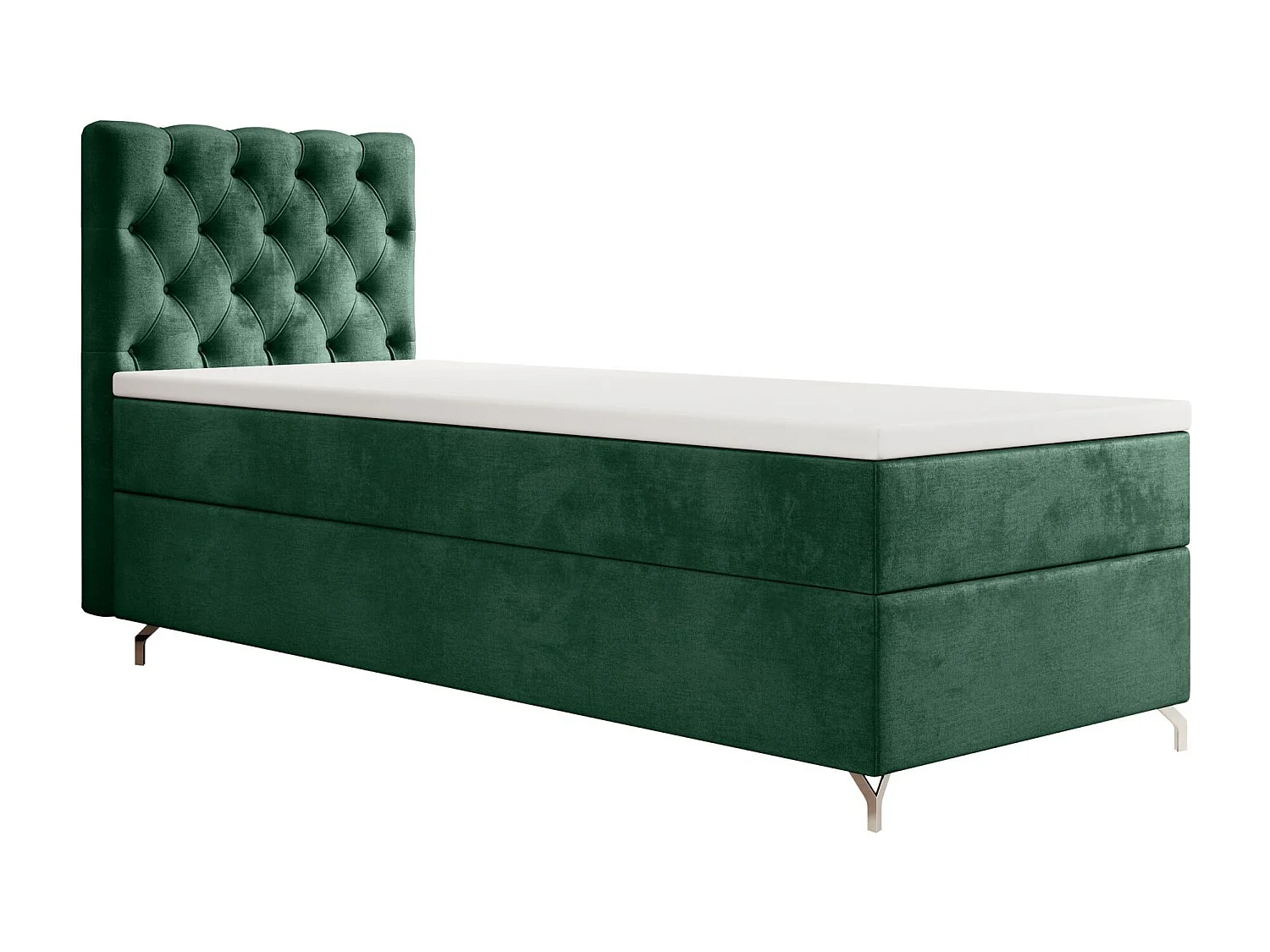 BOXBETT CHESTER 100x200 Monolith 37 avec matelas H3 et surmatelas lit avec coffre, lit simple, lit d'hôtel, chambre, avec rangement