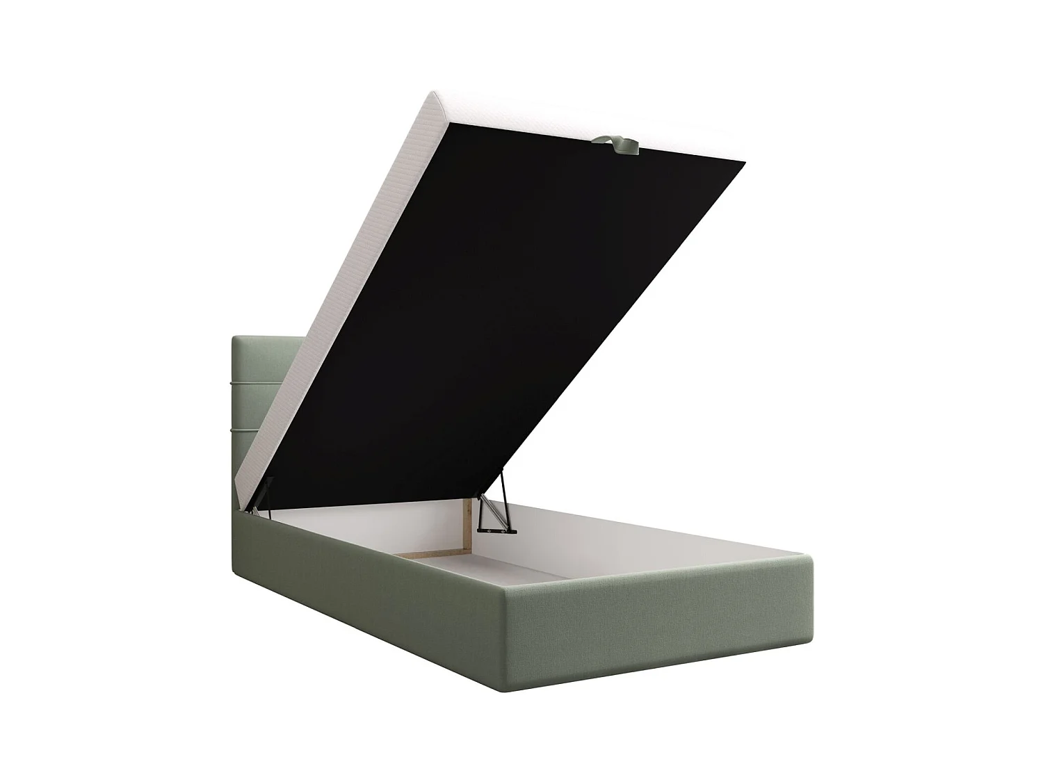 BEDANTE lit boxspring DUO 2 80x200 Cosmic 16 vert lit avec coffre lit double lit d’hôtel surmatelas matelas chambre espace de rangement