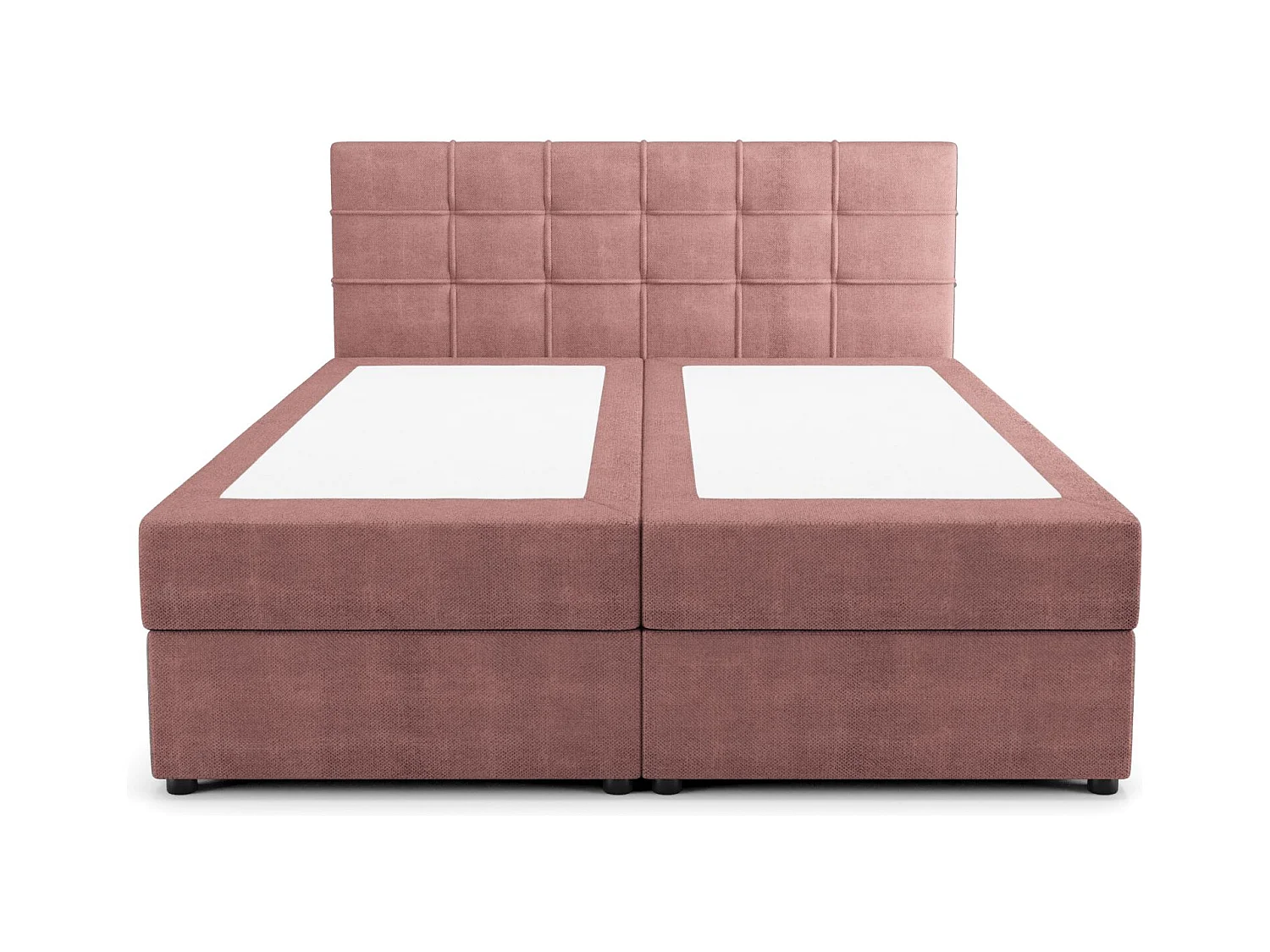 BEDANTE Lit boxspring KIDA 140x200 Curio 63 Rose Lit Litkasten Lit double Lit d'hôtel Chambre à coucher Espace de rangement
