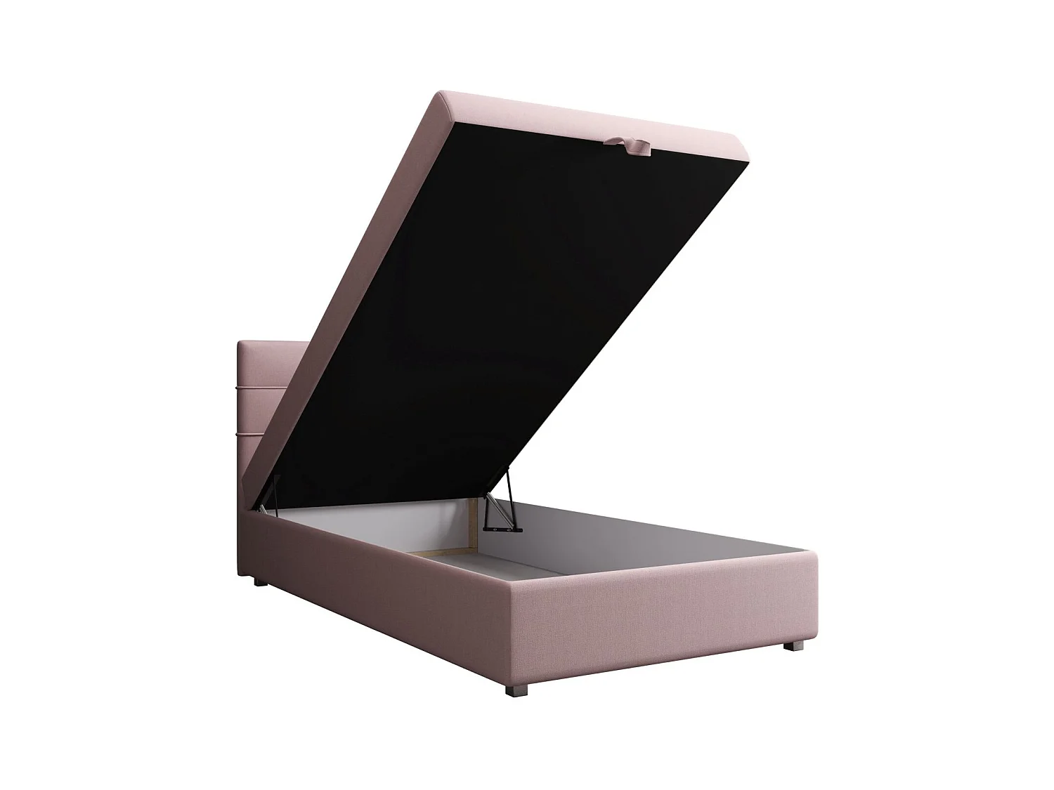 BEDANTE Lit boxspring FADO 1 80x200 Cosmic 14 Rose Lit Coffre Lit simple Lit d’hôtel
