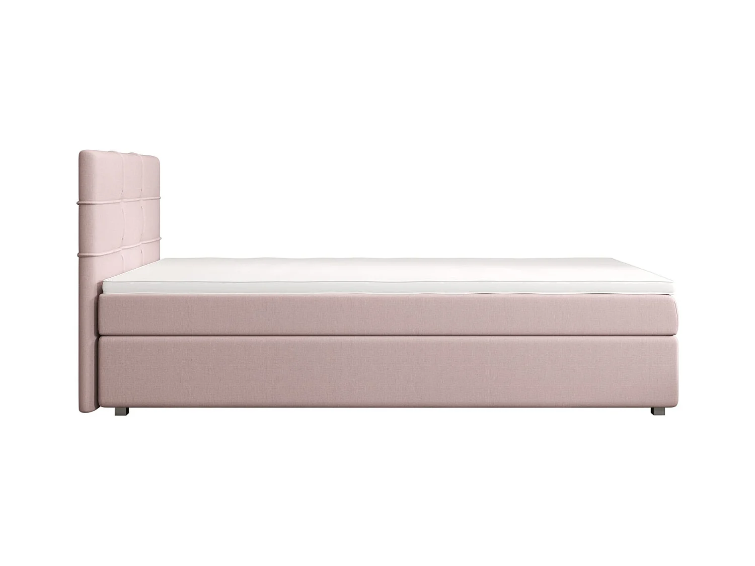 BEDANTE Lit boxspring FADO 1 80x200 Cosmic 14 Rose Lit Coffre Lit simple Lit d’hôtel