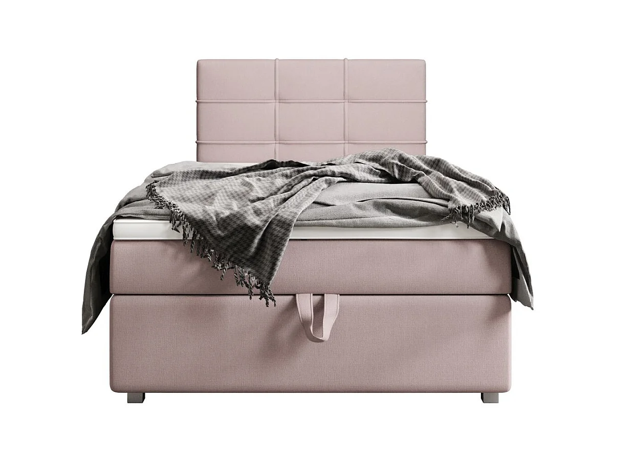 BEDANTE Lit boxspring FADO 1 80x200 Cosmic 14 Rose Lit Coffre Lit simple Lit d’hôtel