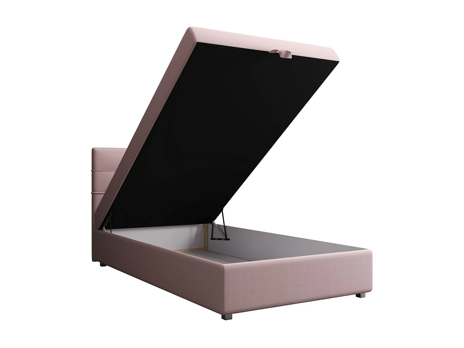 BEDANTE Lit boxspring FADO 1 80x200 Cosmic 14 Rose Lit Coffre Lit simple Lit d’hôtel