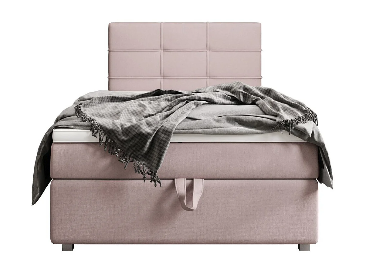 BEDANTE Lit boxspring FADO 1 80x200 Cosmic 14 Rose Lit Coffre Lit simple Lit d’hôtel