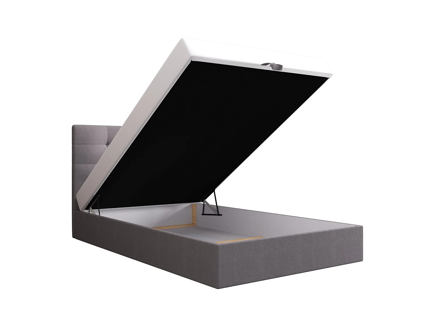 BEDANTE lit boxspring DUO 1 80x200 Cosmic 160 gris clair lit avec coffre lit double lit d’hôtel surmatelas matelas chambre espace de rangement