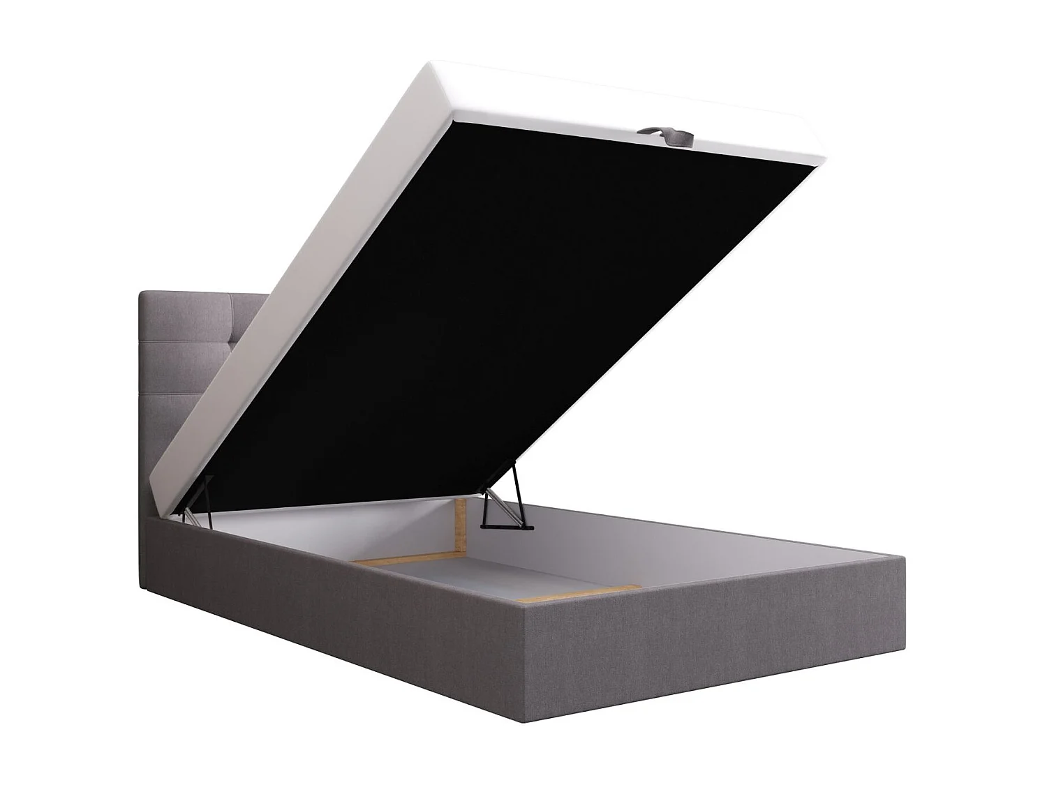 BEDANTE lit boxspring DUO 1 80x200 Cosmic 160 gris clair lit avec coffre lit double lit d’hôtel surmatelas matelas chambre espace de rangement