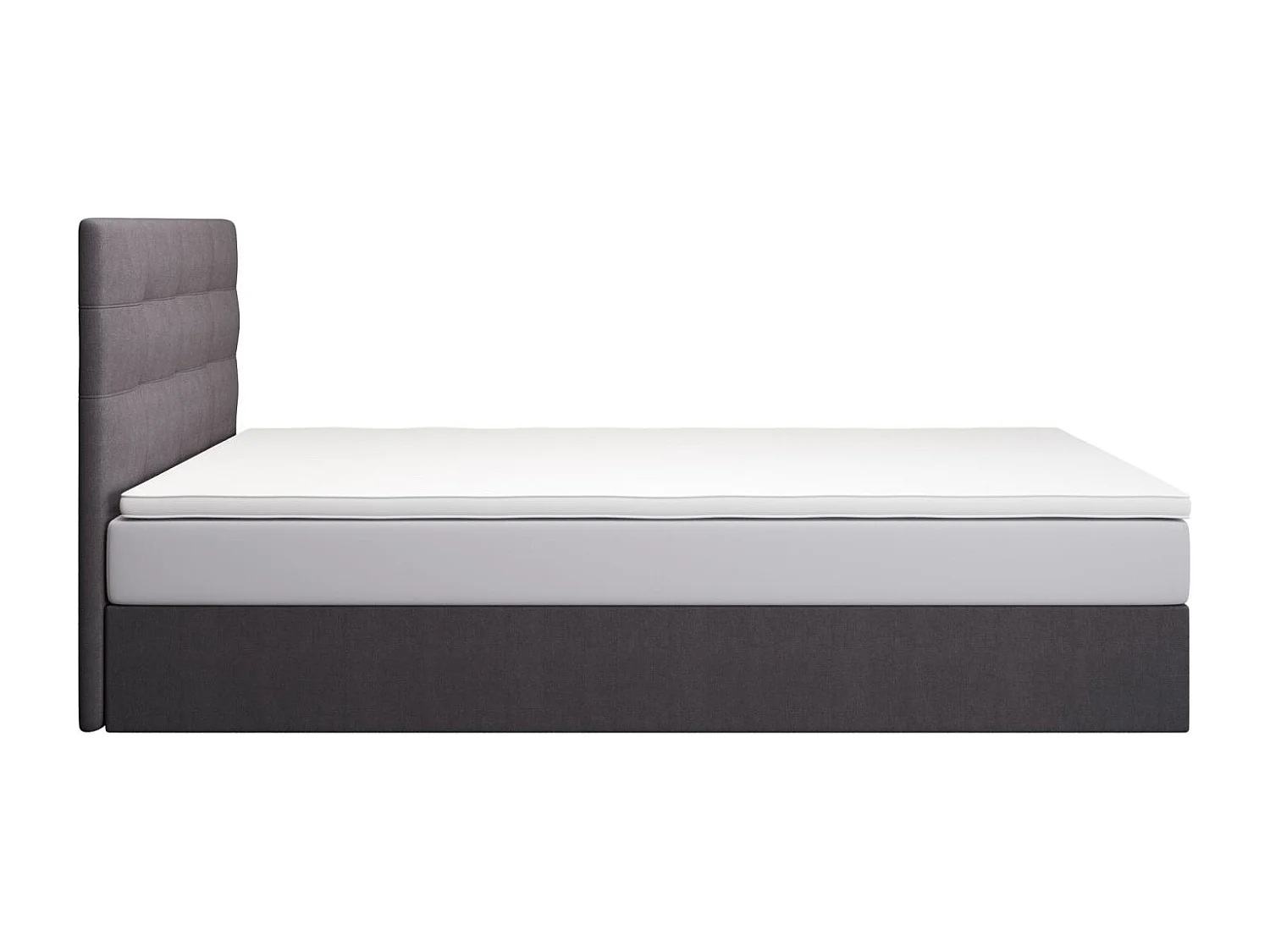 BEDANTE lit boxspring DUO 1 80x200 Cosmic 160 gris clair lit avec coffre lit double lit d’hôtel surmatelas matelas chambre espace de rangement