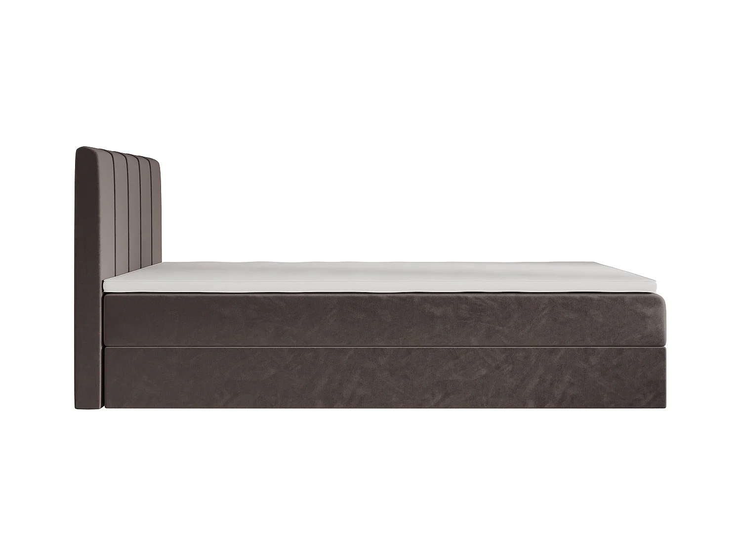 BEDANTE lit boxspring BAHAMA 80x200 Monolith 15 marron lit avec coffre lit simple lit d’hôtel surmatelas matelas chambre espace de rangement
