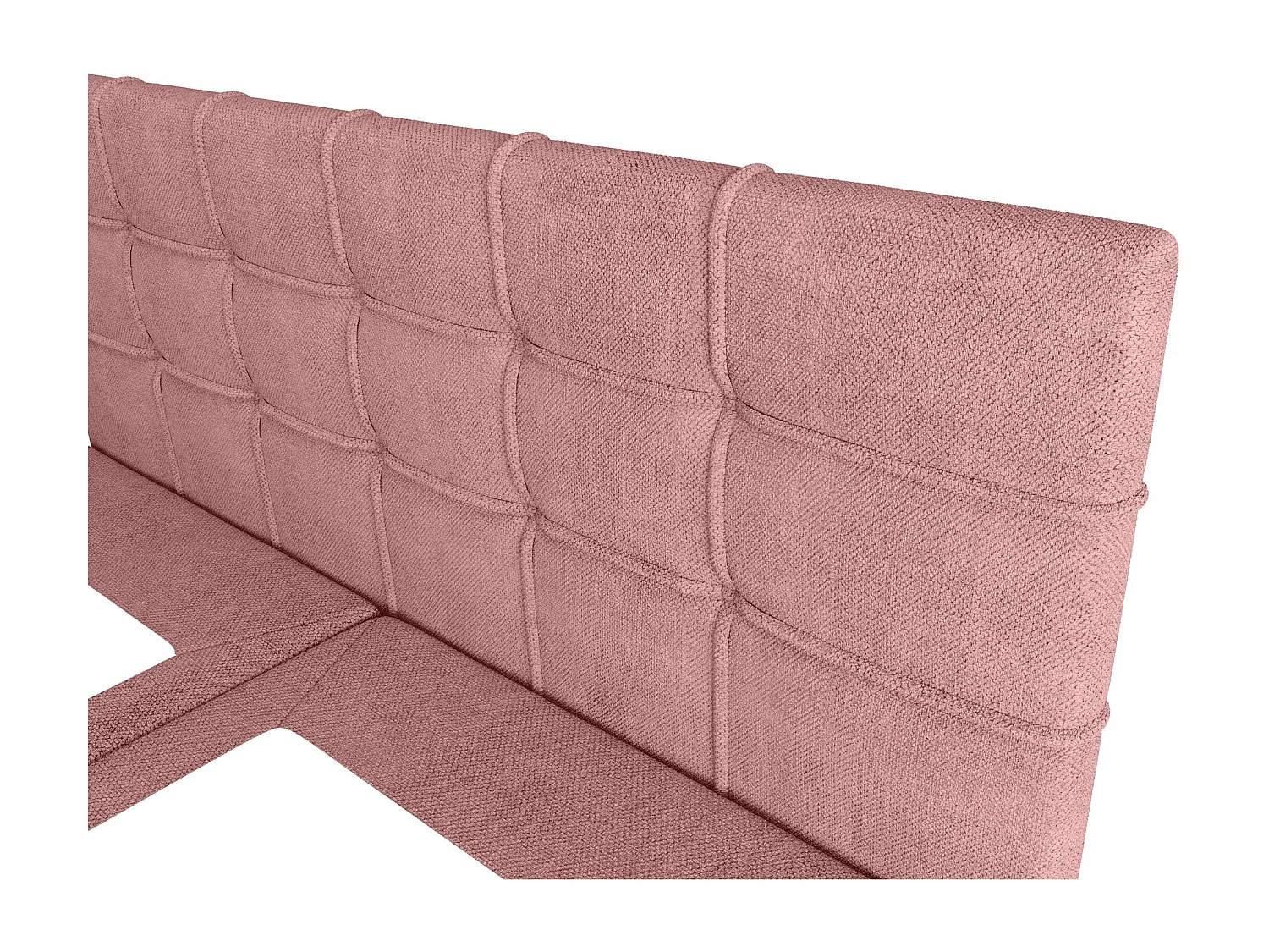 BEDANTE Lit boxspring KIDA 180x200 Curio 63 Rose Lit Litkasten Lit double Lit d'hôtel Chambre à coucher Espace de rangement
