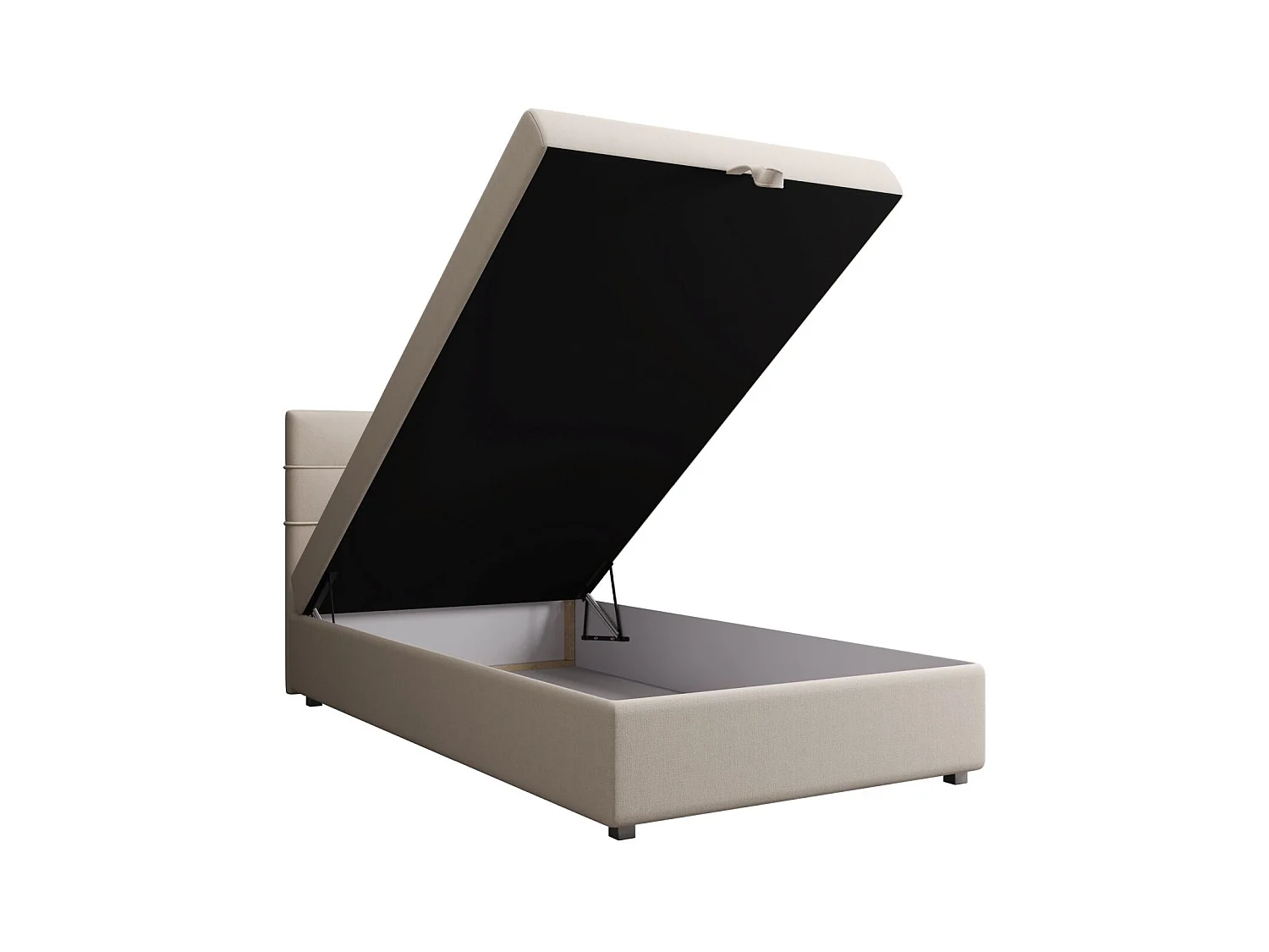 BEDANTE Lit boxspring FADO 1 80x200 Cosmic 10 Beige Lit Coffre Lit simple Lit d’hôtel