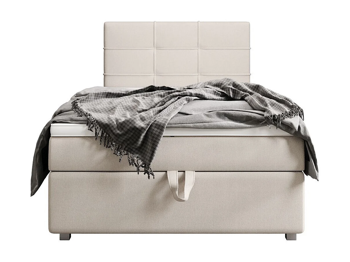 BEDANTE Lit boxspring FADO 1 80x200 Cosmic 10 Beige Lit Coffre Lit simple Lit d’hôtel