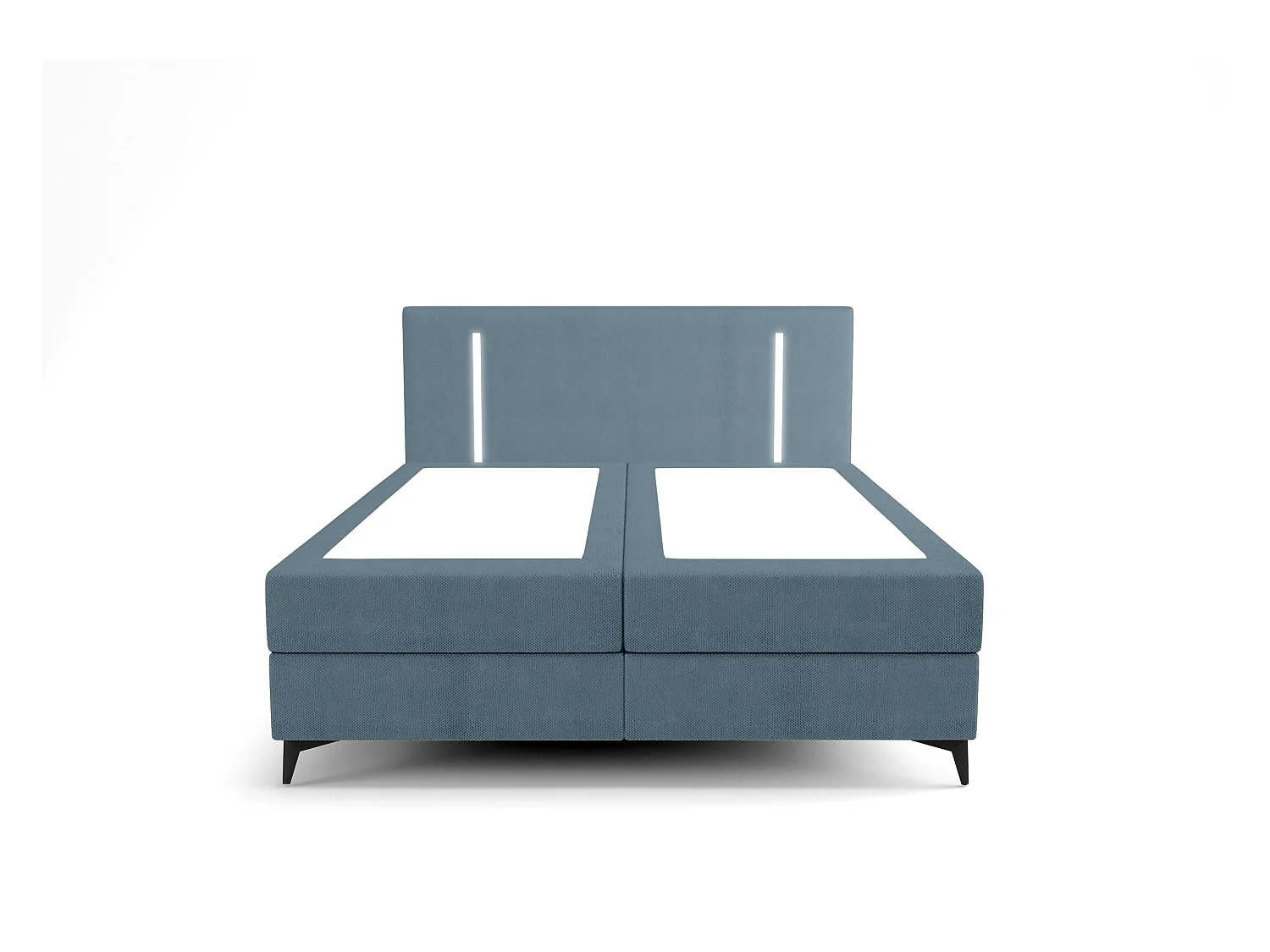 BEDANTE lit boxspring ONO 160x200 CURIO 74 bleu lit coffre de lit lit double lit d'hôtel surmatelas matelas chambre à coucher rangement
