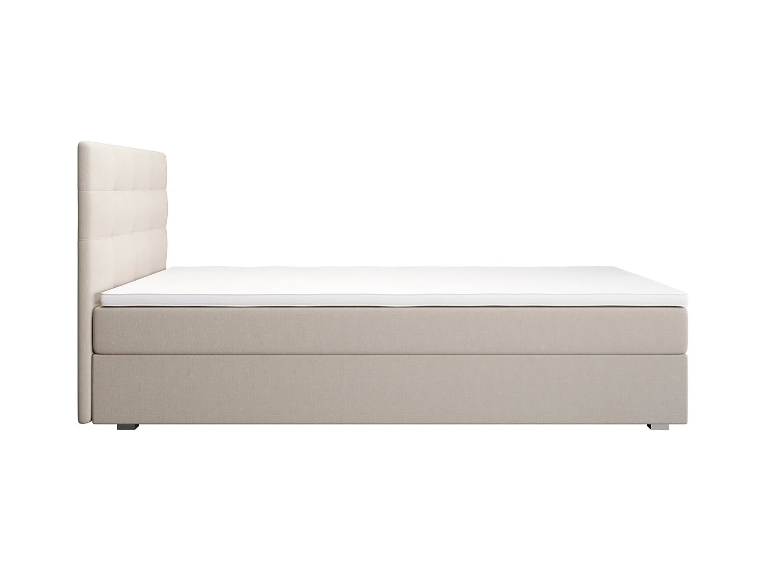 BEDANTE Lit boxspring FADO 2 80x200 Cosmic 10 Beige Lit Coffre Lit simple Lit d’hôtel