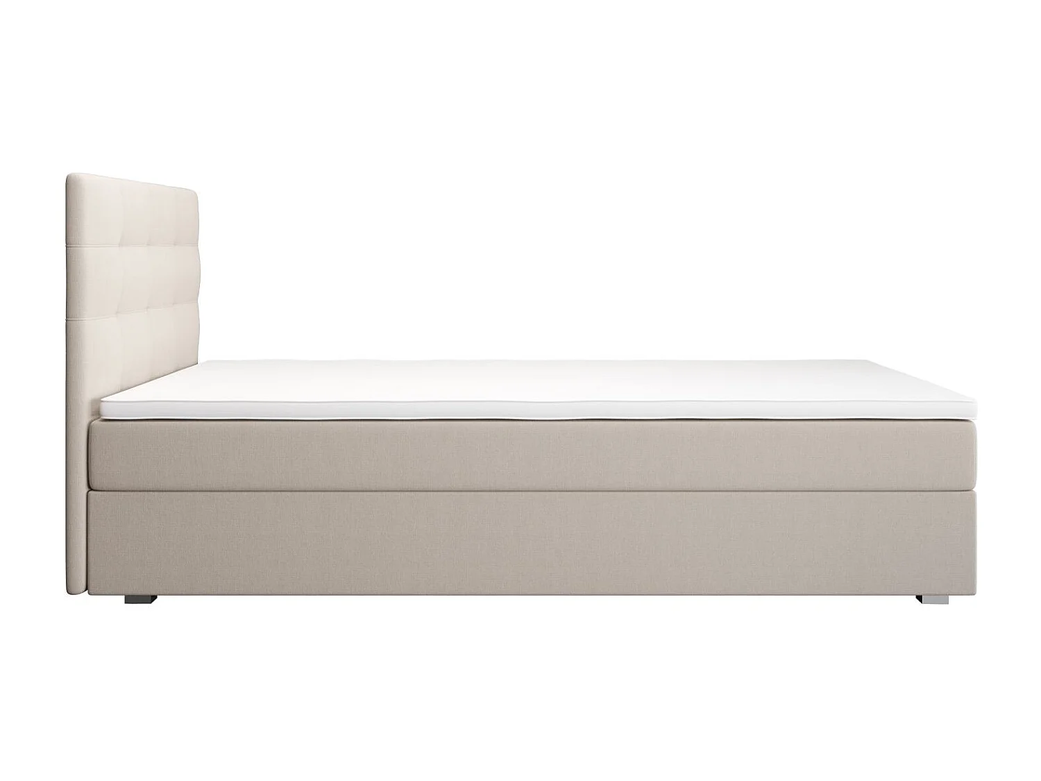 BEDANTE Lit boxspring FADO 2 80x200 Cosmic 10 Beige Lit Coffre Lit simple Lit d’hôtel