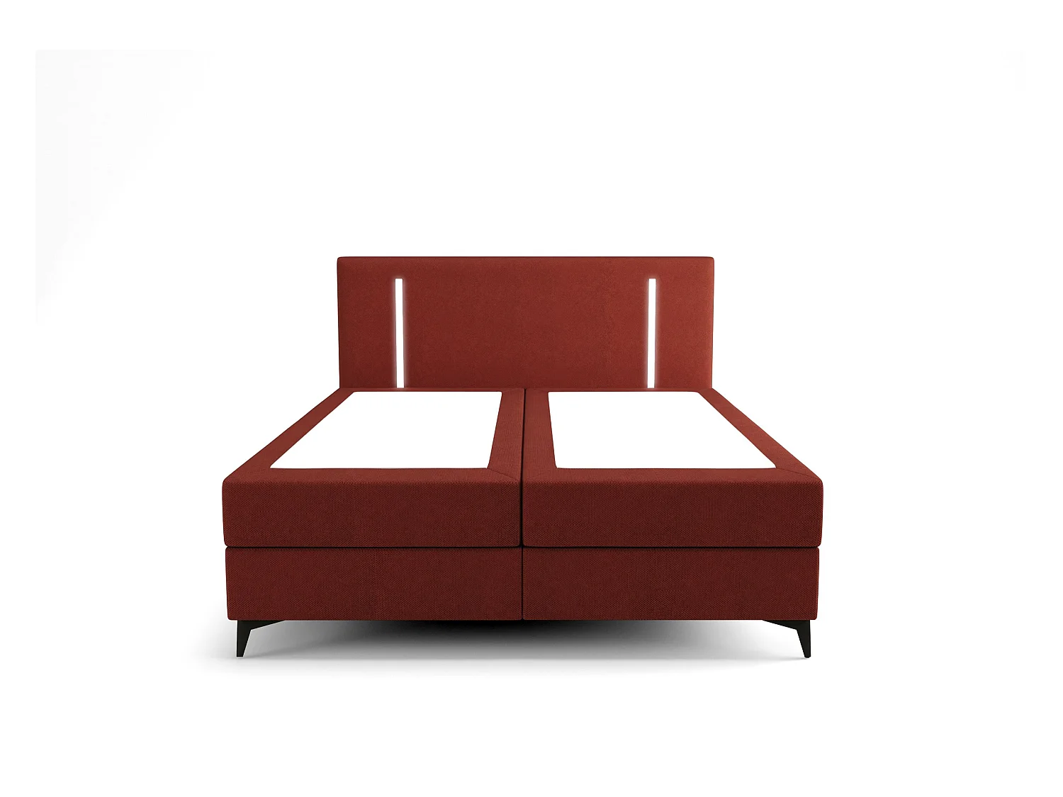 BEDANTE lit boxspring ONO 160x200 CURIO 57 rouge lit coffre de lit lit double lit d'hôtel surmatelas matelas chambre à coucher rangement