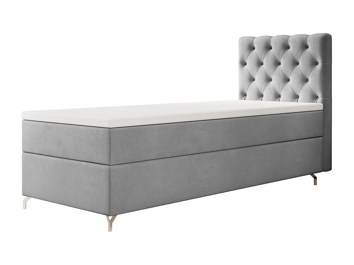 BOXBETT CHESTER 90x200 Monolith 84 avec matelas H3 et surmatelas lit avec coffre, lit simple, lit d'hôtel, chambre, avec rangement