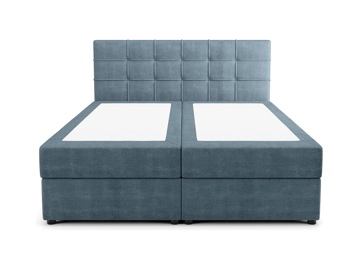 BEDANTE Lit boxspring KIDA 180x200 Curio 74 Bleu Lit Litkasten Lit double Lit d'hôtel Chambre à coucher Espace de rangement