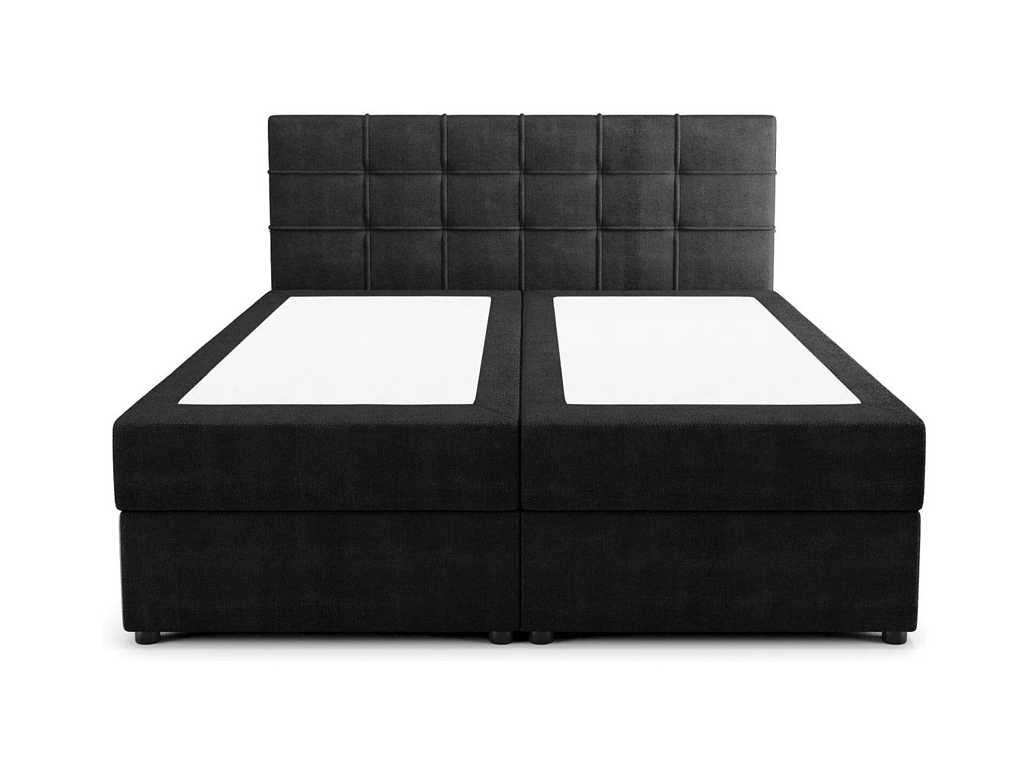 BEDANTE Lit boxspring KIDA 200x200 Curio 99 Noir Lit Litkasten Lit double Lit d'hôtel Chambre à coucher Espace de rangement
